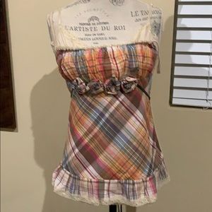 Plaid cami/ top